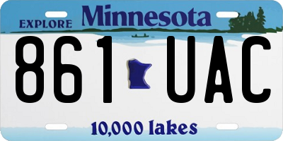 MN license plate 861UAC