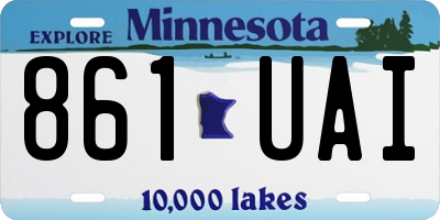 MN license plate 861UAI