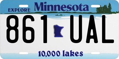 MN license plate 861UAL