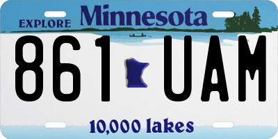 MN license plate 861UAM