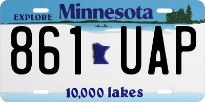 MN license plate 861UAP