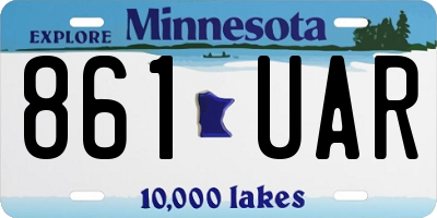 MN license plate 861UAR