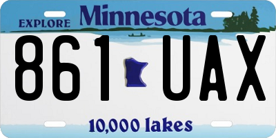 MN license plate 861UAX