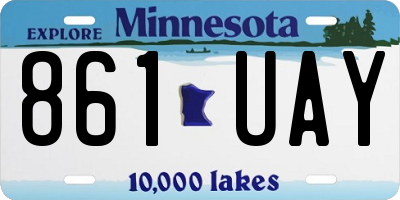 MN license plate 861UAY