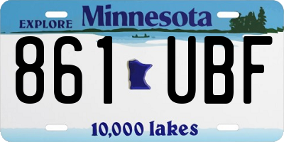 MN license plate 861UBF