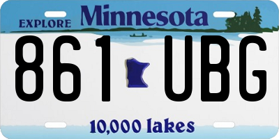 MN license plate 861UBG