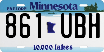 MN license plate 861UBH