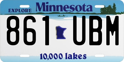 MN license plate 861UBM