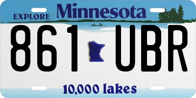 MN license plate 861UBR