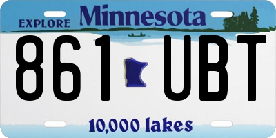 MN license plate 861UBT