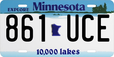 MN license plate 861UCE