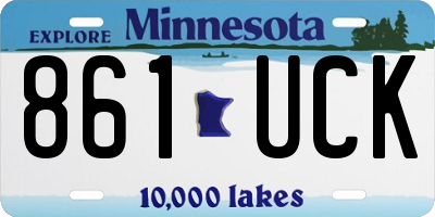 MN license plate 861UCK