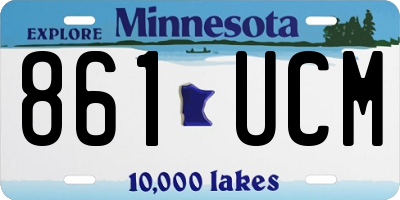 MN license plate 861UCM