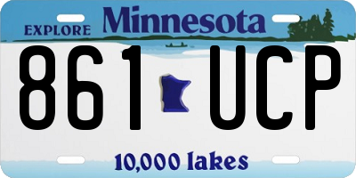 MN license plate 861UCP