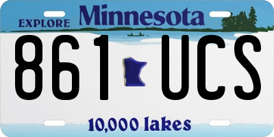 MN license plate 861UCS