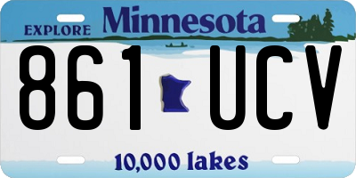 MN license plate 861UCV