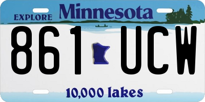 MN license plate 861UCW