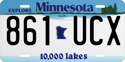 MN license plate 861UCX