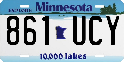 MN license plate 861UCY