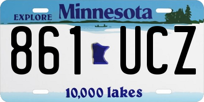 MN license plate 861UCZ