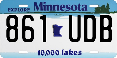 MN license plate 861UDB
