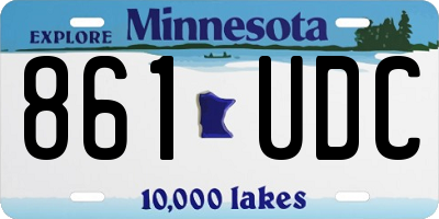 MN license plate 861UDC