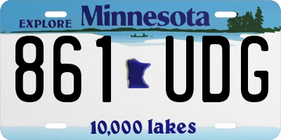 MN license plate 861UDG