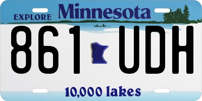 MN license plate 861UDH
