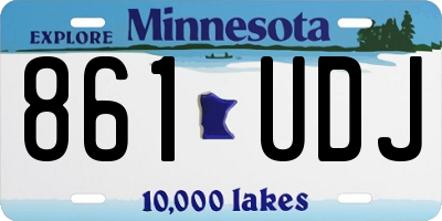 MN license plate 861UDJ