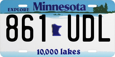 MN license plate 861UDL