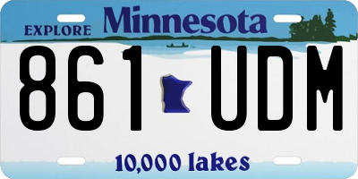 MN license plate 861UDM