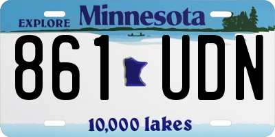 MN license plate 861UDN