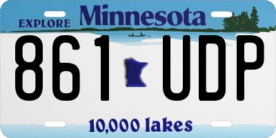 MN license plate 861UDP