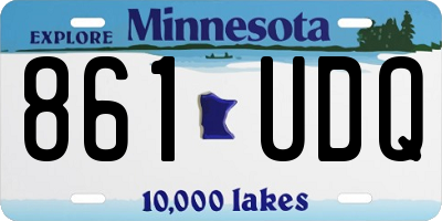 MN license plate 861UDQ