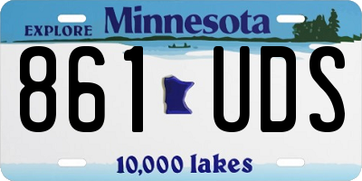 MN license plate 861UDS