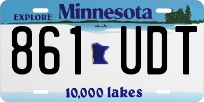 MN license plate 861UDT