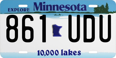 MN license plate 861UDU