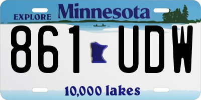 MN license plate 861UDW