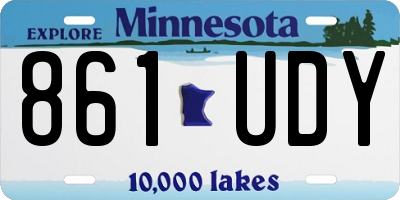 MN license plate 861UDY