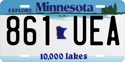 MN license plate 861UEA