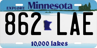 MN license plate 862LAE