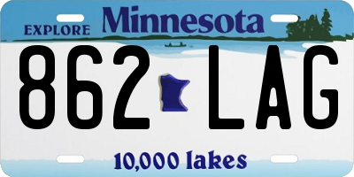 MN license plate 862LAG