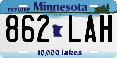 MN license plate 862LAH