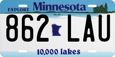 MN license plate 862LAU