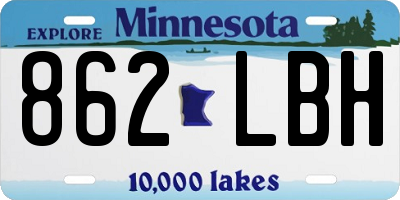 MN license plate 862LBH