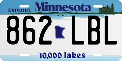 MN license plate 862LBL