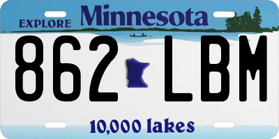 MN license plate 862LBM