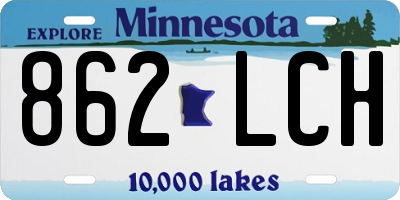 MN license plate 862LCH