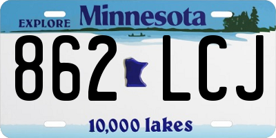 MN license plate 862LCJ