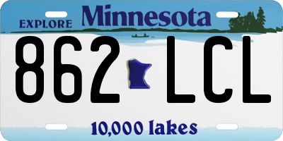 MN license plate 862LCL